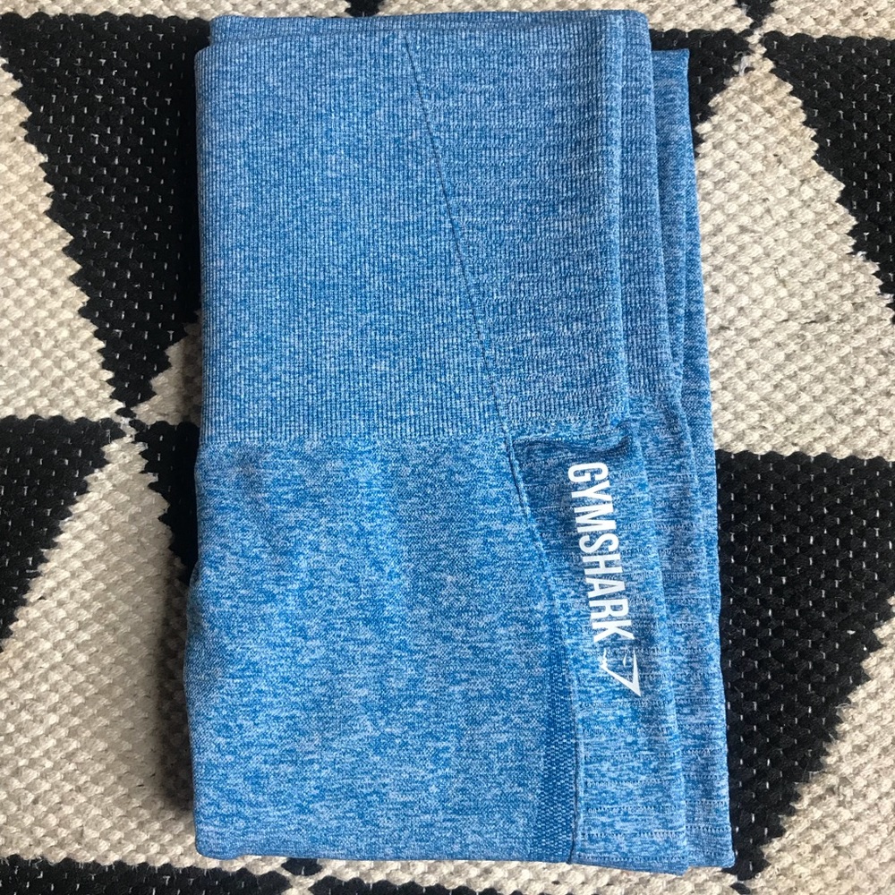 FULL LENGTH XS GYMSHARK BLUE SEAMLESS
